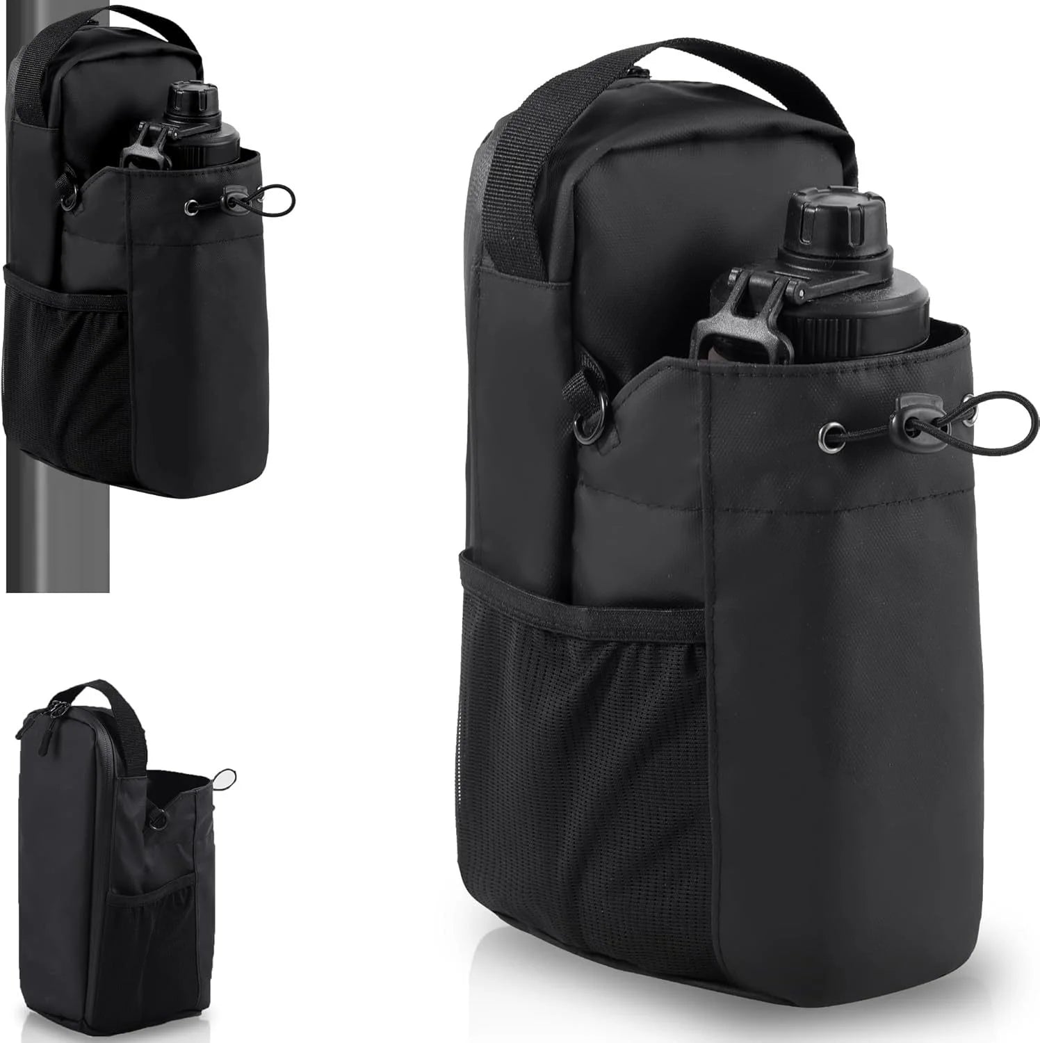 Bolsa de gimnasio magnética, bolsa de transporte magnética de gran capacidad con bolsillo para teléfono, bolsa portátil para botella de agua para gimnasio, organizador de accesorios de gimnasio